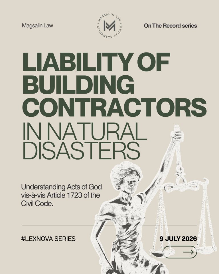 Building responsibilities, Brick by Brick: Liabilities of Building Contractors under Article 1723 of the New Civil Code